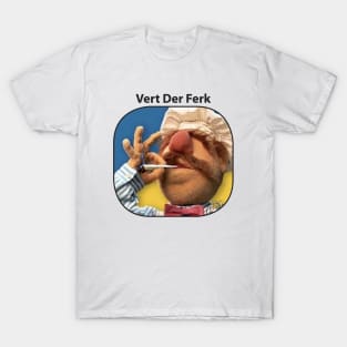 Funny Vert Der Ferk - The Swedish Chef Retro - Weed T-Shirt